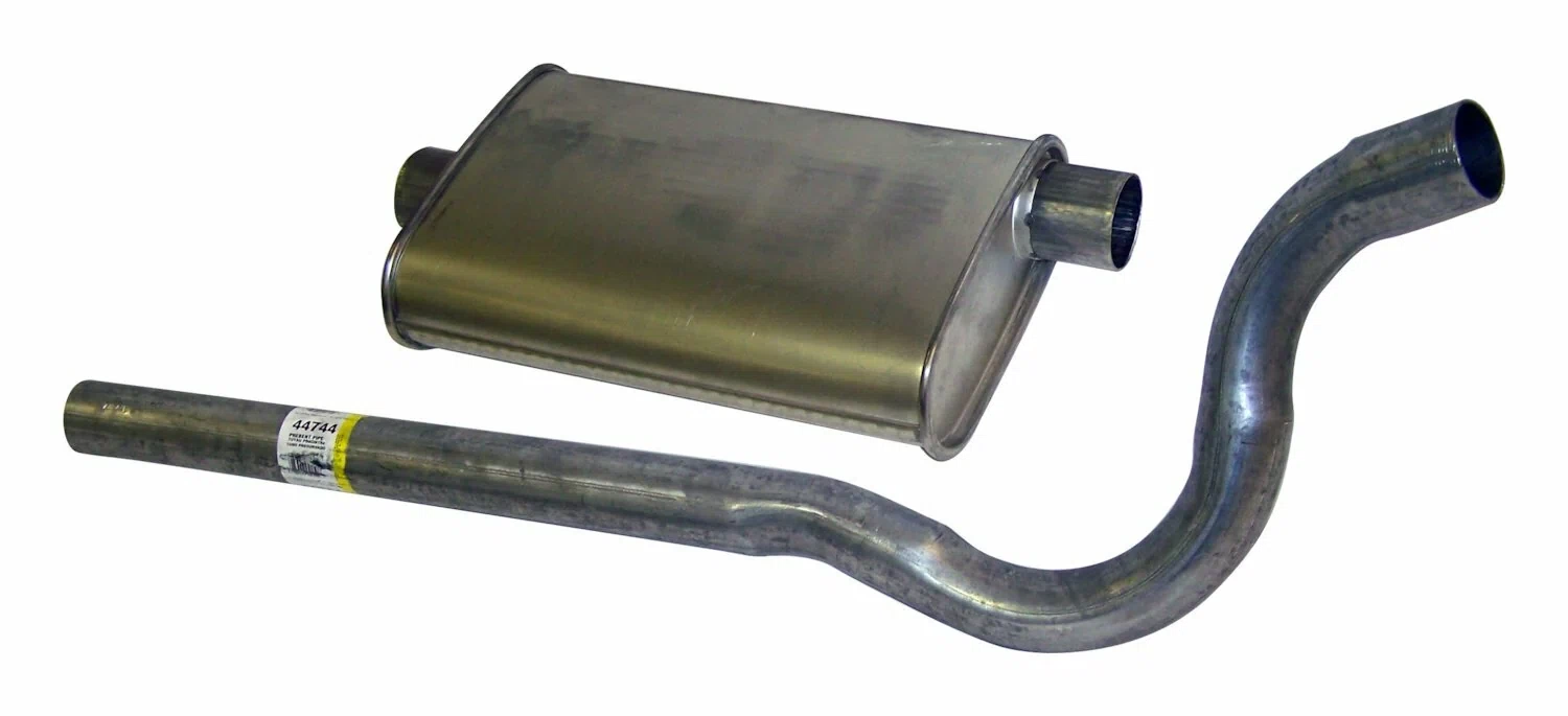 Vintage - Metal Silver Muffler & Tailpipe - J5362725